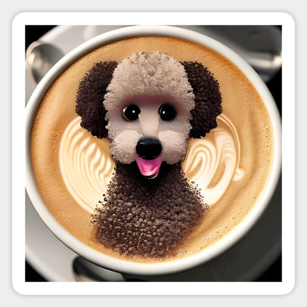 latte cup dog Sticker by animegirlnft